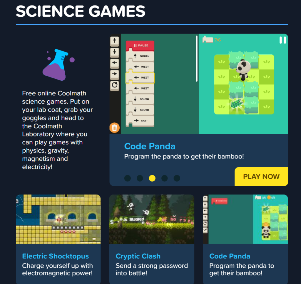 coolmathgames for parents that want kids to learn about science